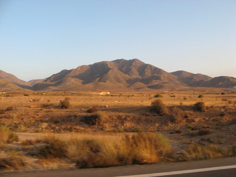 Fotografía del valle de Rodalquilar, Almería.