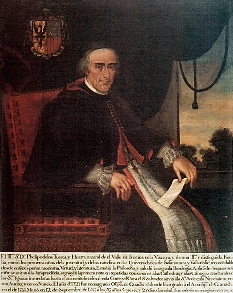 Manuela Isidora de Rueda, Retrato de Felipe de los Tueros y Huerta (Palacio episcopal, Granada).