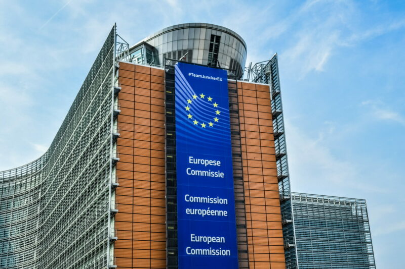 Fotografía del Edificio Berlaymont, sede de la Comisión Europea. en Bruselas, Bélgica.